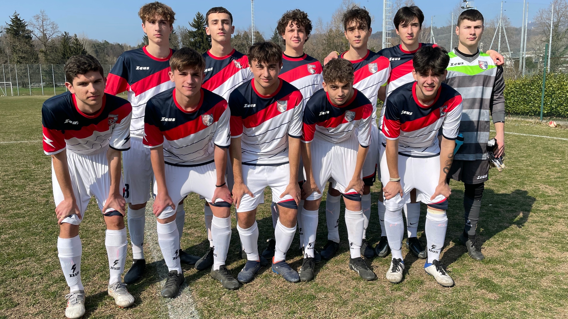 Gli undici titolari dell'Ardisci Maslianico scesi in campo oggi