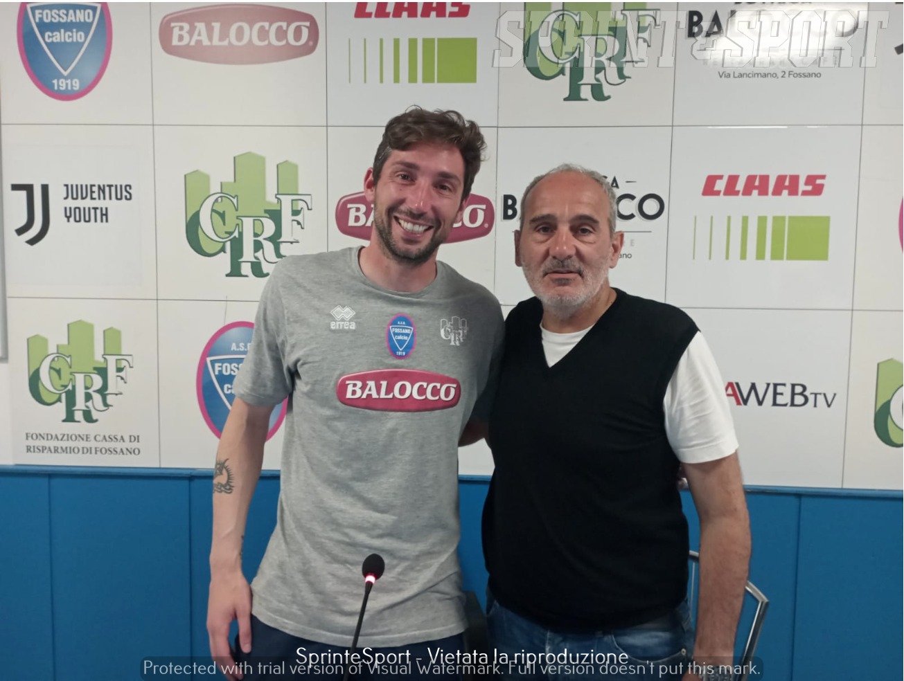 Saluti commossi tra Giorgio Merlano e il presidente Giancarlo Bessone 