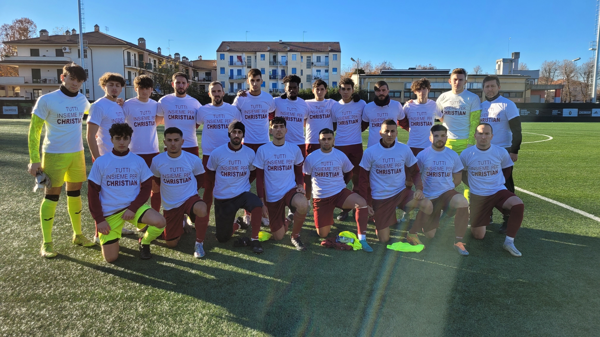 Il Torino Calcio di Stefano Guidoni, con la maglietta a omaggiare il giovane Christian