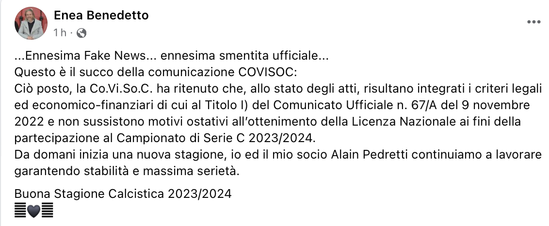 ENEA BENEDETTO COMUNICAZIONE COVISOC