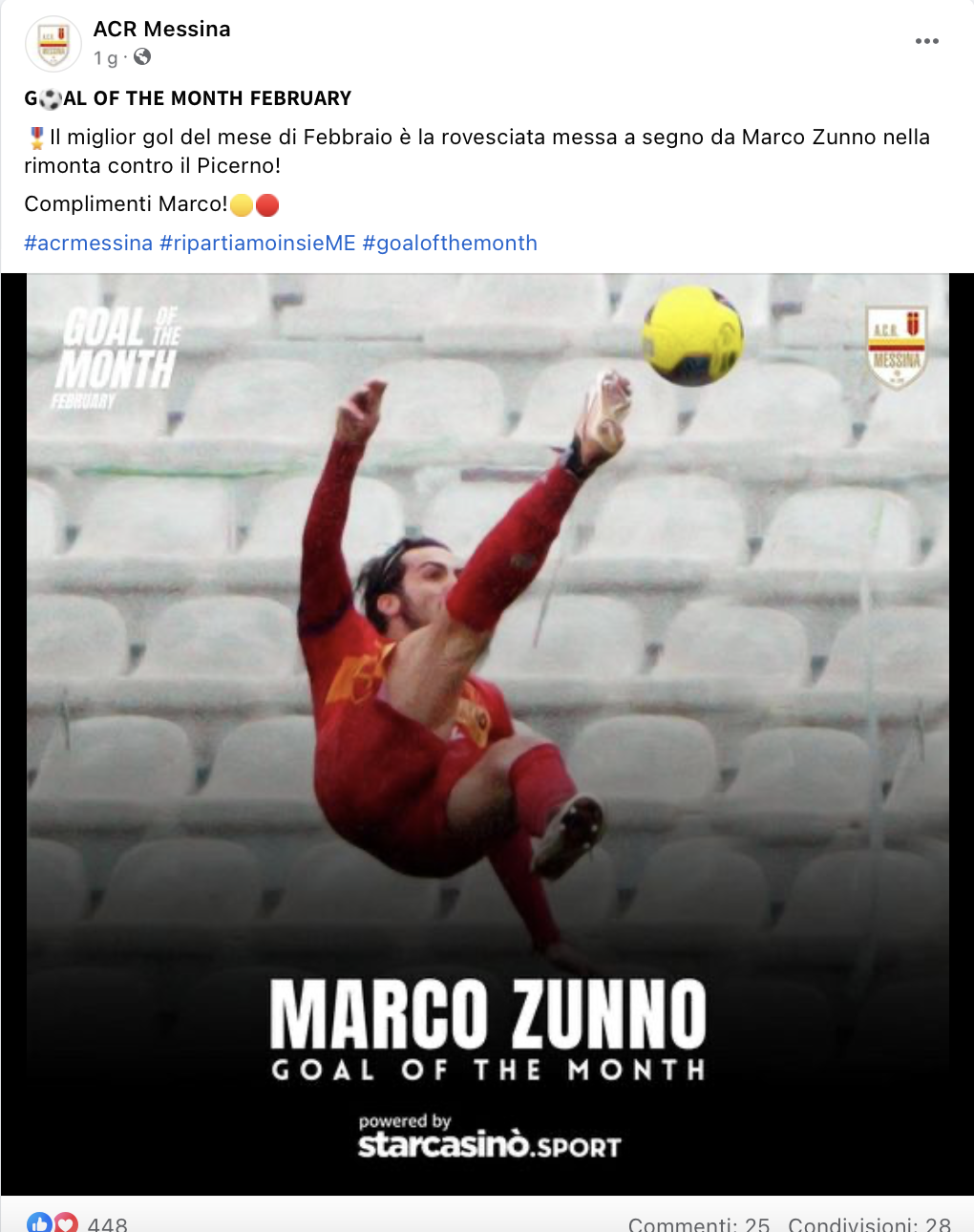 MESSINA SERIE C - MARCO ZUNNO