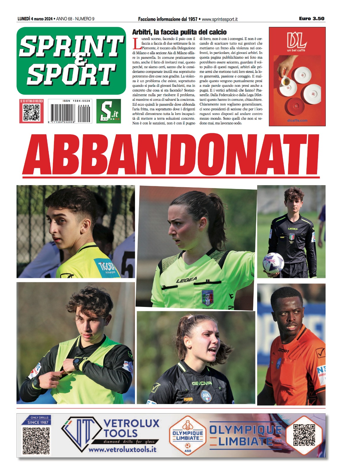 SPRINT E SPORT 4 MARZO 2024 - PRIMA PAGINA