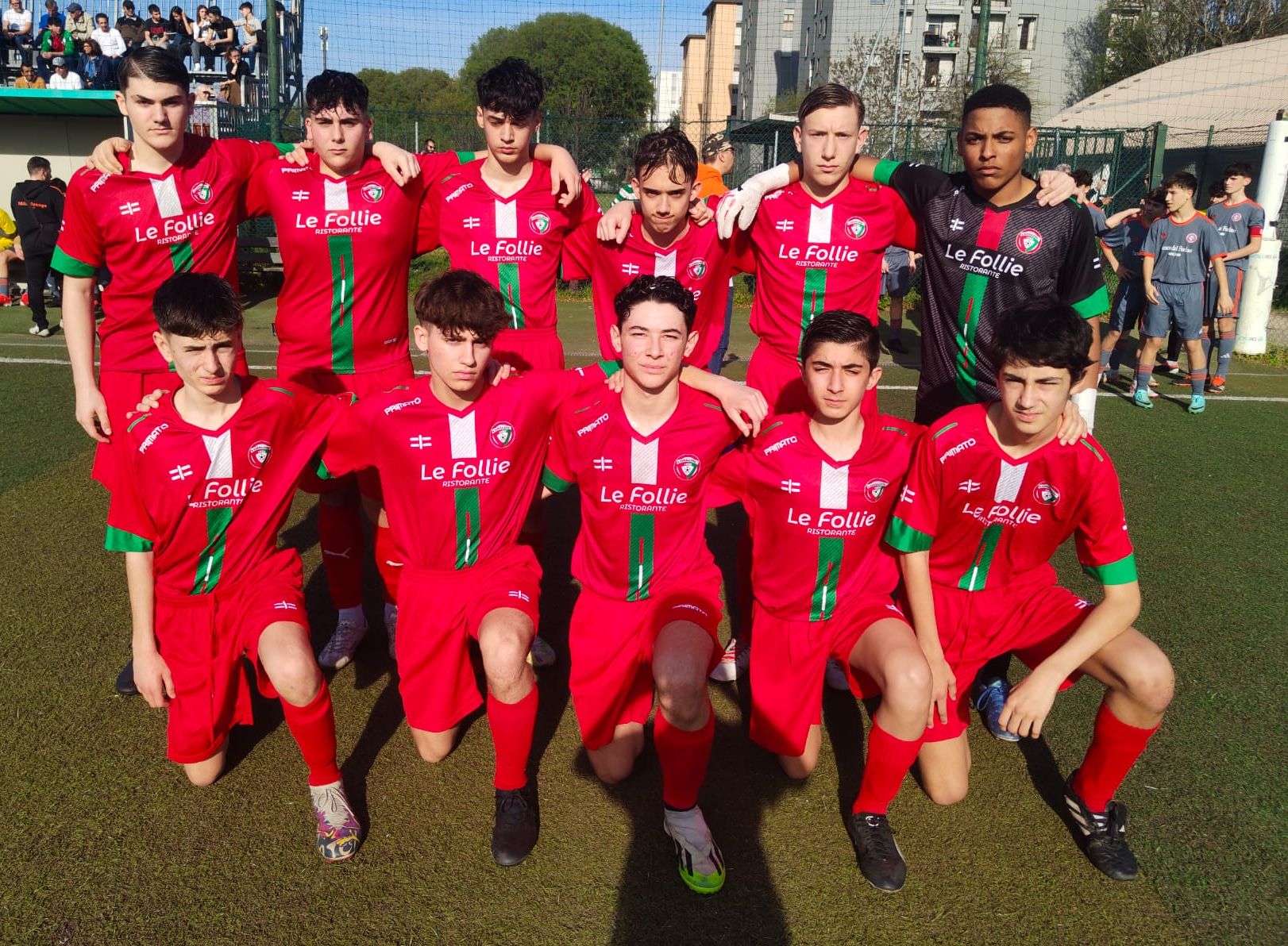 La Garibaldina schierata prima del match