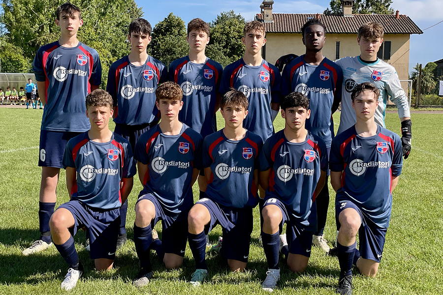 Gli undici titolari della Virtus Ciserano Bergamo