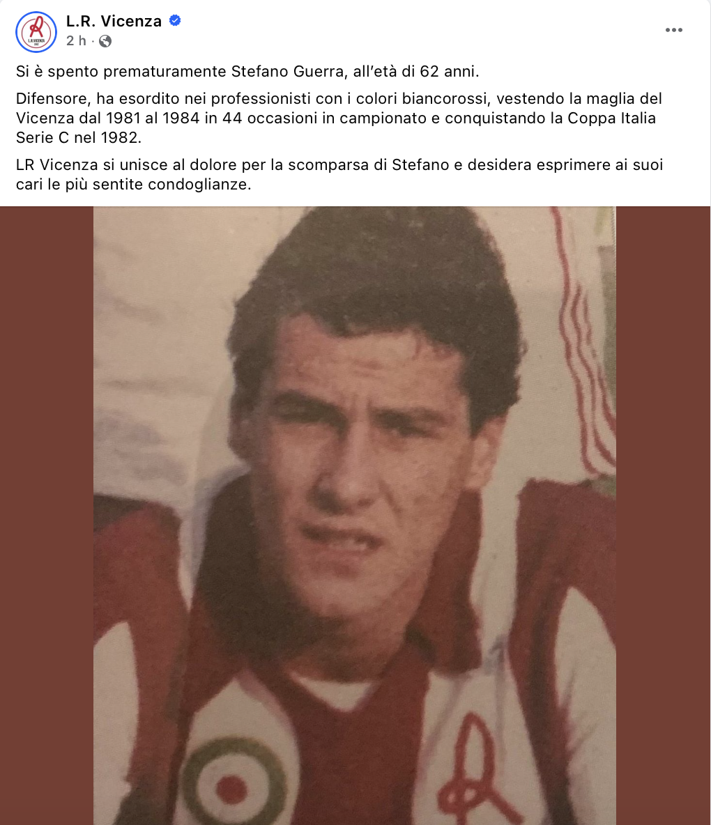 FACEBOOK LANEROSSI VICENZA - STEFANO GUERRA