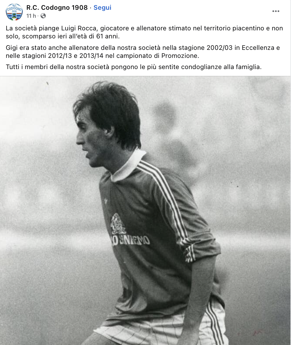RICORDO FACEBOOK CODOGNO LUIGI ROCCA
