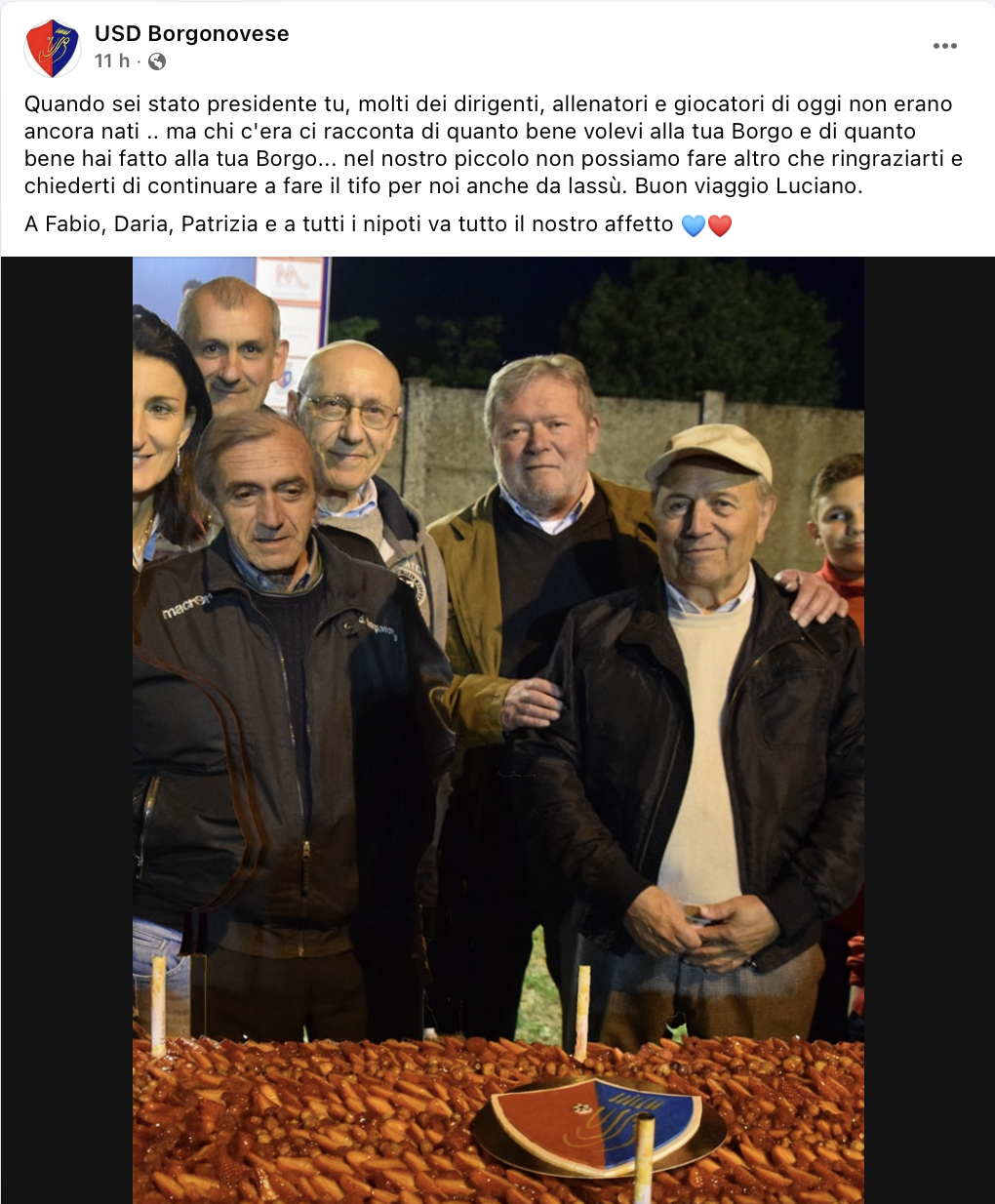 BORGONOVESE CALCIO FACEBOOK - CORDOGLIO LUCIANO PARATICI