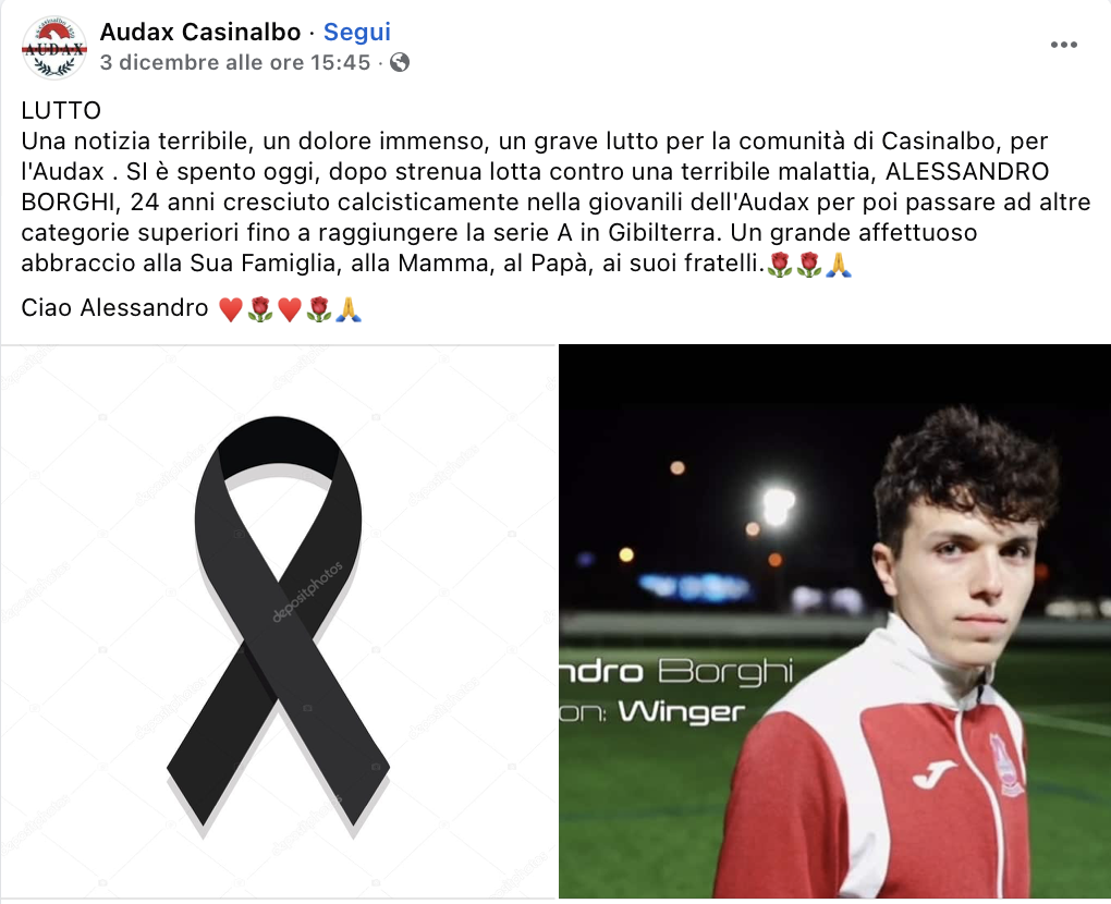 AUDAX CASINALBO - Cordoglio Alessandro Borghi