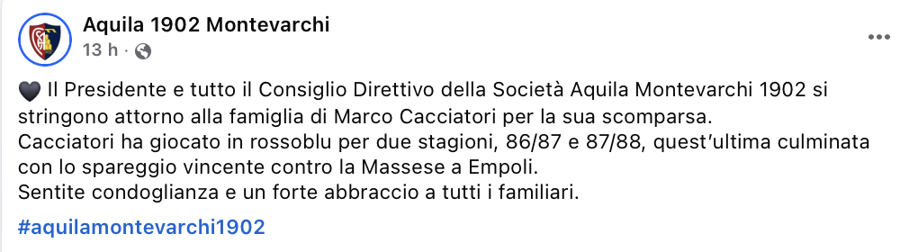 CORDOGLIO AQUILA MONTEVARCHI