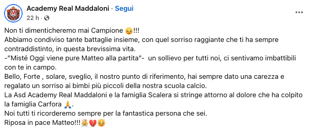 ACADEMY REAL MADDALONI - CORDOGLIO MATTEO CARFORA