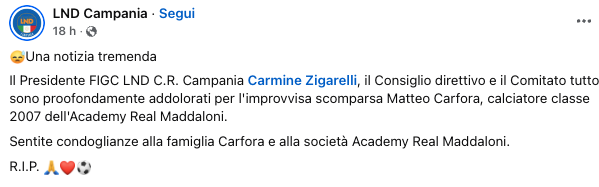 FIGC-LND CAMPANIA - CORDOGLIO MATTEO CARFORA
