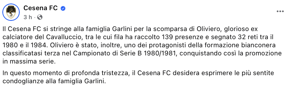 CESENA - CORDOGLIO OLIVIERO GARLINI