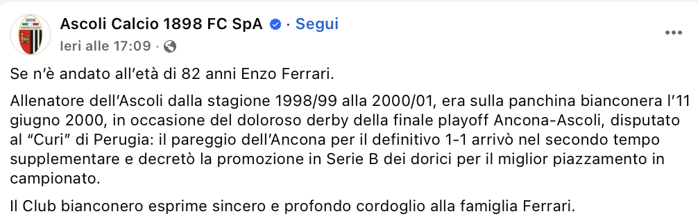 ASCOLI - CORDOGLIO ENZO FERRARI