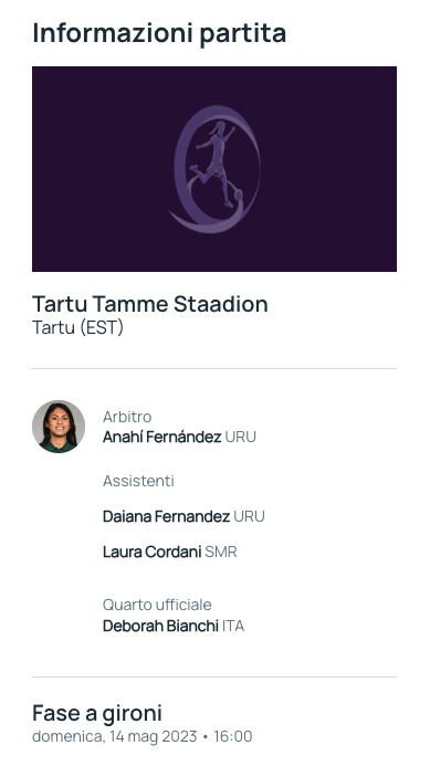 DEBORAH BIANCHI ARBITRO