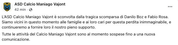 MANIAGO VAJONT PROMOZIONE - FABIO ROSA DANILO BOZ