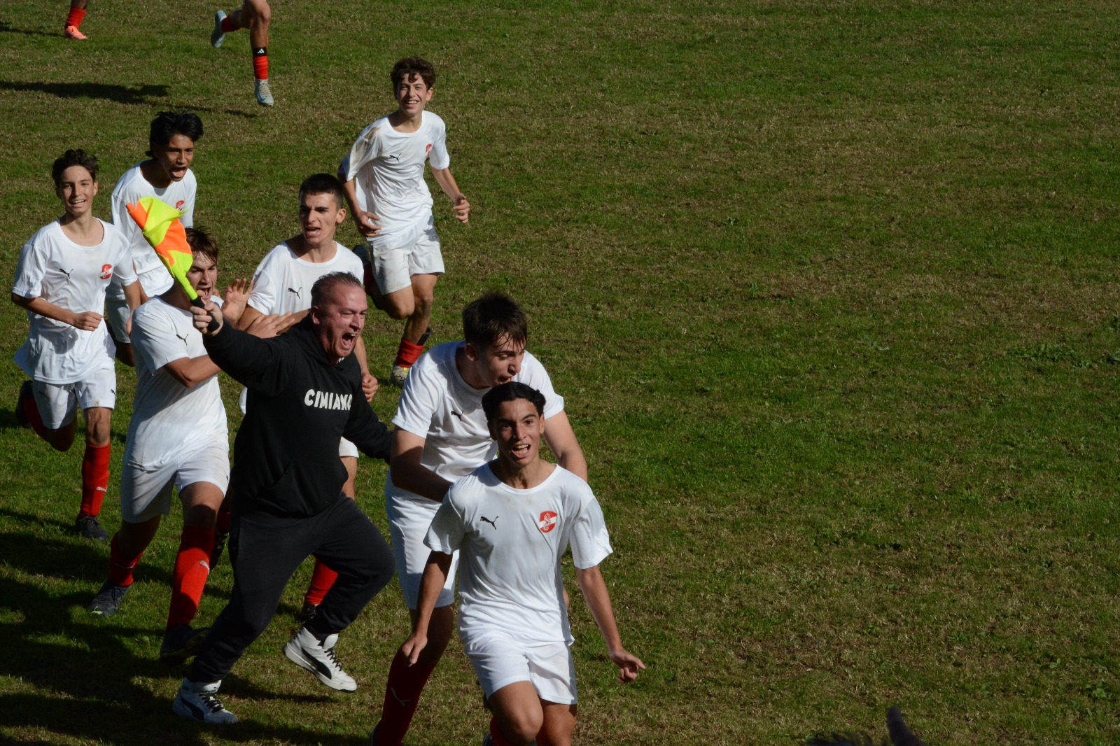 l'esultanza al gol della vittoria