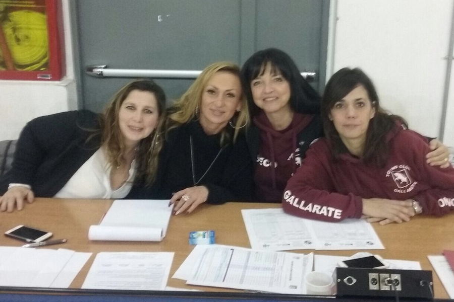 Lo staff femminile granata: Barbara Luoni, Secondina Sandri, Francesca Martines, Stefania Perillo