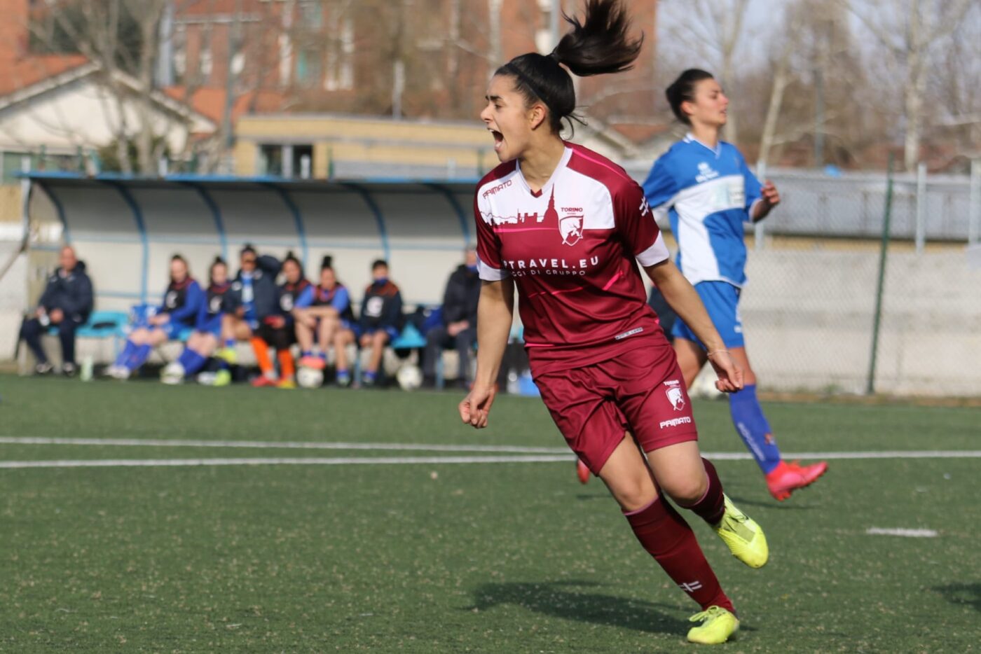 L'esultanza di Jennifer Serna (foto Valletta)